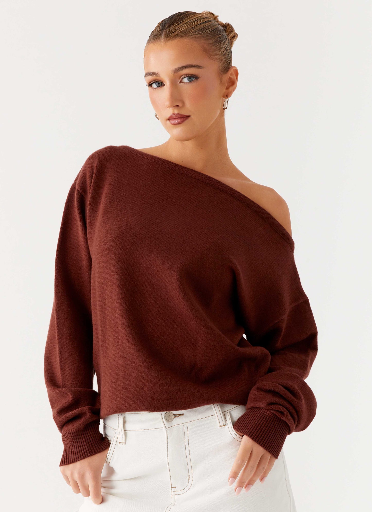 Jaelin Asymmetric Top - Chocolate