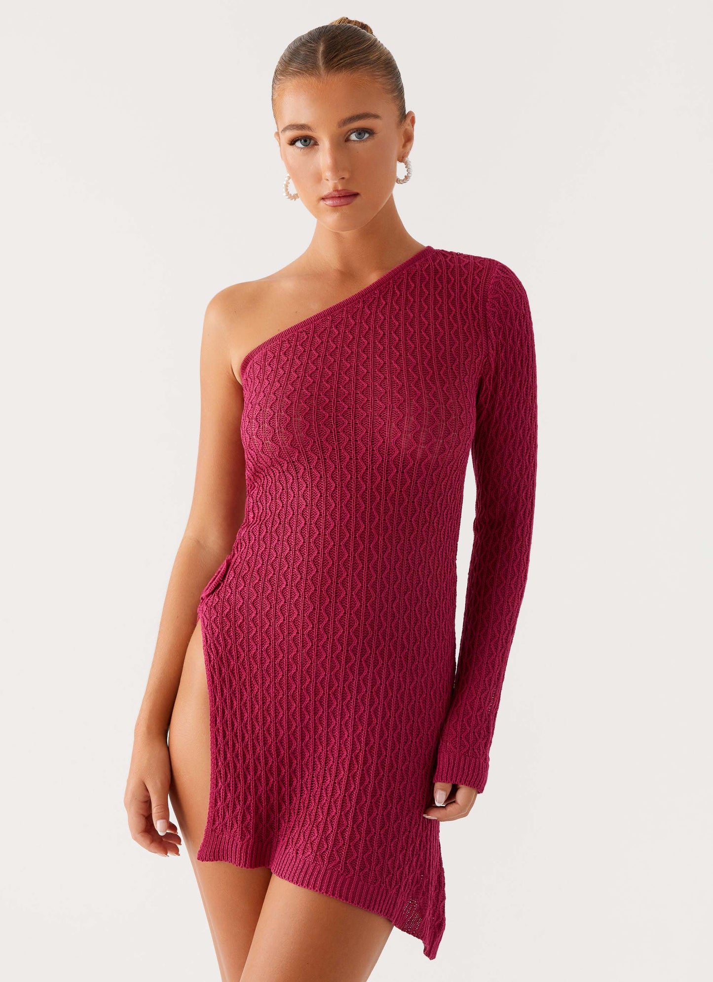 Medda Knit Mini Dress - Hot Pink
