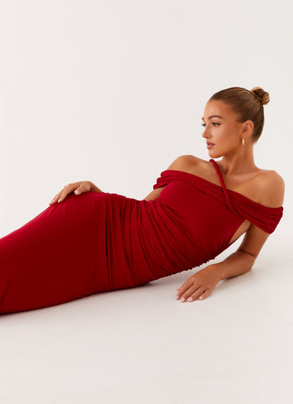 After This Maxi Dress - Raspberry
