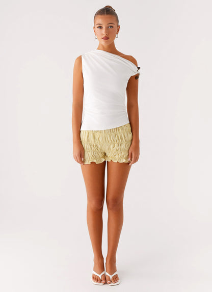 Agathe One Shoulder Top - Ivory