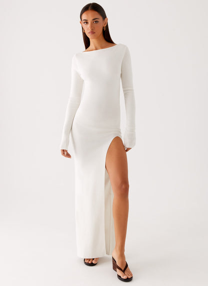 Amalfi Knit Maxi Dress - White