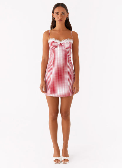 Bellissima Bustier Mini Dress - Red