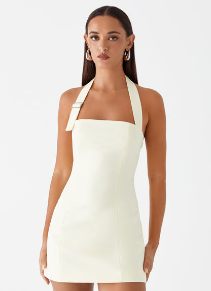 Bianca Halter Dress - Yellow