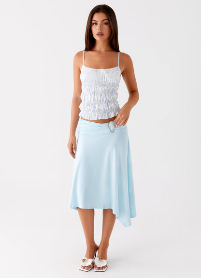 Brisa Midi Skirt - Turquoise