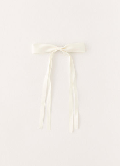 Dorothy Bow Hair Clip - Ivory