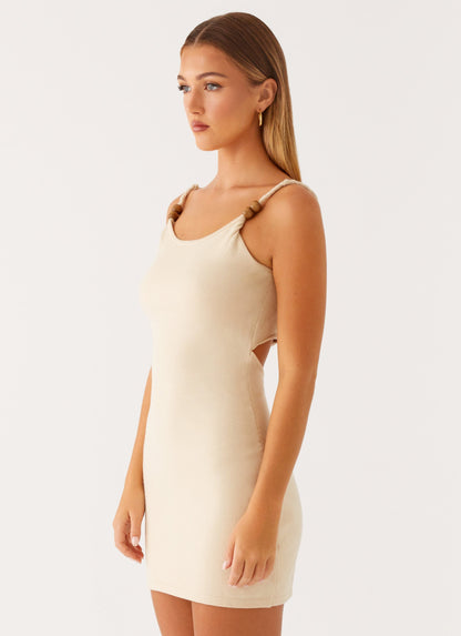 Elaina Knit Mini Dress - Oatmeal