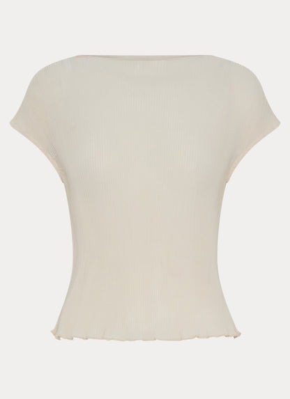 Gemma Cap Sleeve Top - Ivory