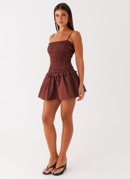 Jaxi Mini Dress - Chocolate