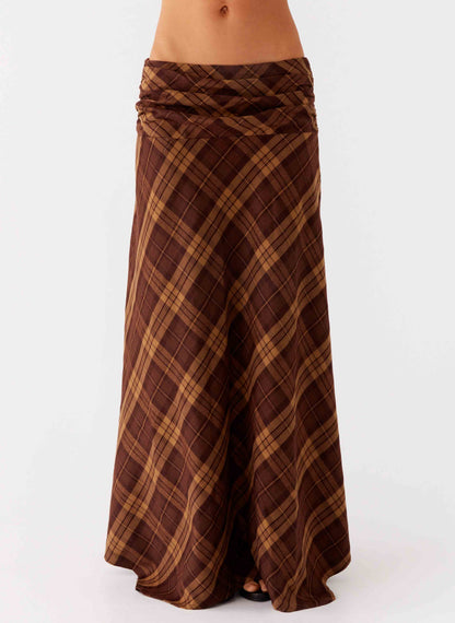 Karolina Maxi Skirt - Plaid