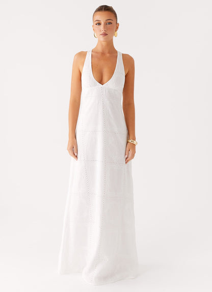 Kiana Halter Maxi Dress - White