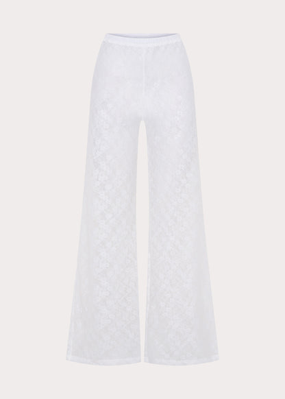 Matcha Lace Pants - White