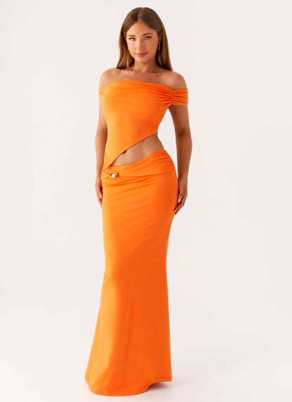 Mention Maxi Skirt - Orange