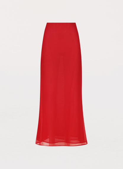 Nightfall Maxi Skirt - Rouge Red