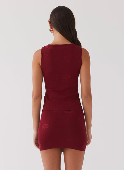 Holly Knit Tank - Rouge Red