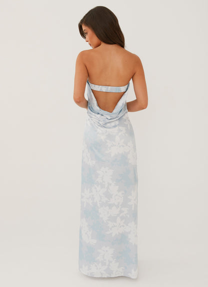 Love Me More Maxi Dress - Blue Blossom