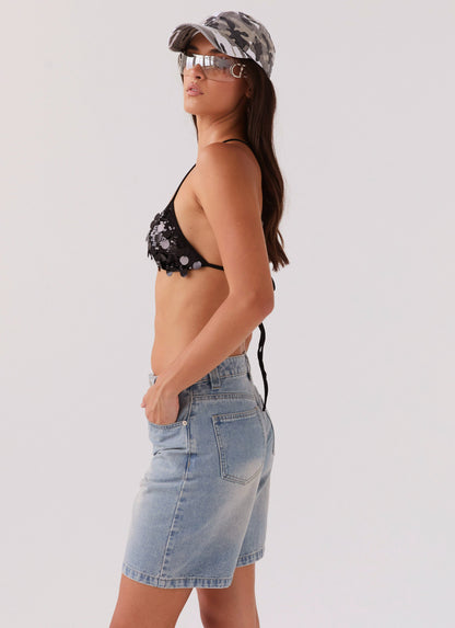 Moment To Shine Sequin Bra - Black