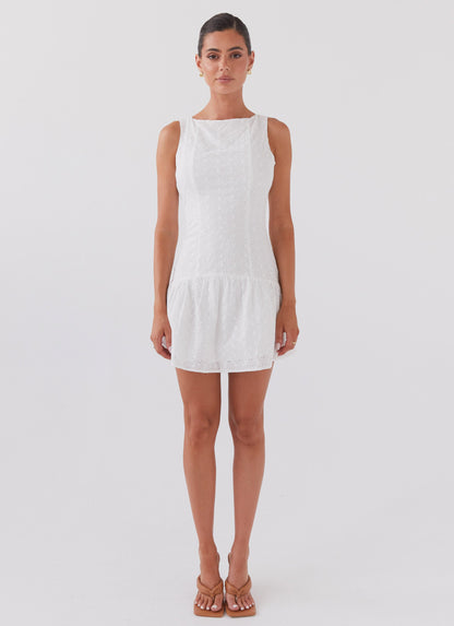 Adyson Broderie Mini Dress - White