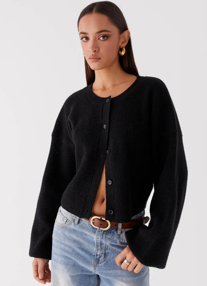 Daphne Knit Cardigan - Black