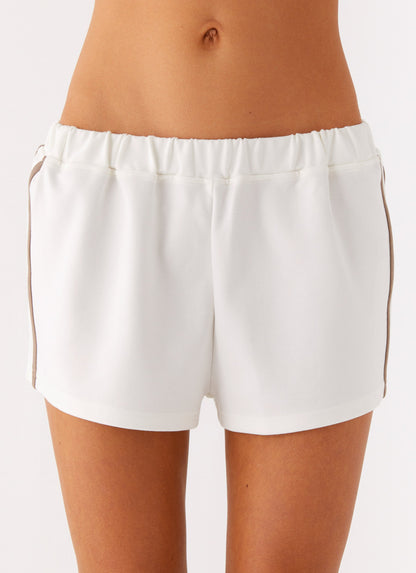 Perrie Track Shorts - Off White