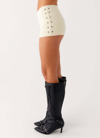 Roxy Mini Shorts - Muted Yellow