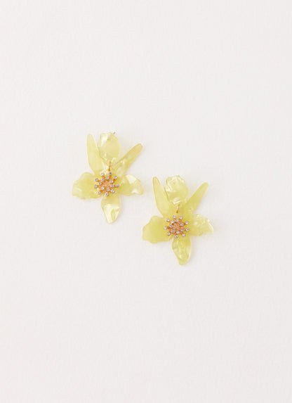 Siesta Flower Earrings - Yellow