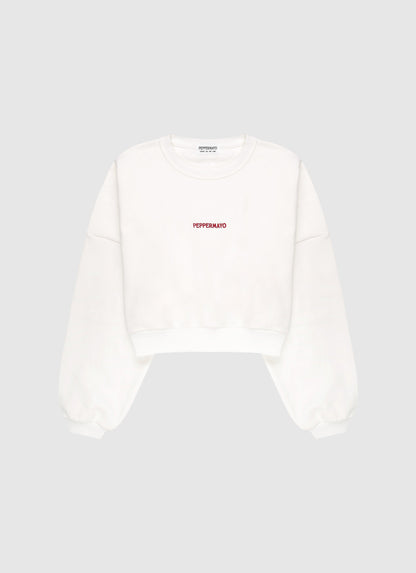 Signature Cropped Sweatshirt - Ivory