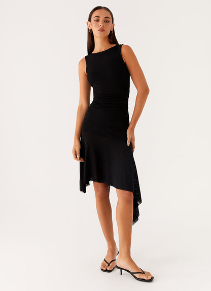 Winona Midi Dress - Black